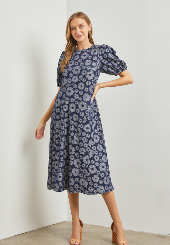 Denim Sunflower Dress | Jessica's Most Modest Denim Sunflower Dress | Jessica's Most Modest