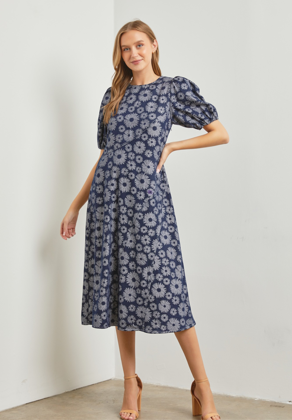 Denim Sunflower Dress